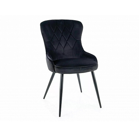 Jídelní židle LOTUS VELVET, černý Bluvel 19/černý mat