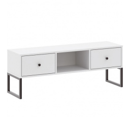 televizní stolek LINEA RTV 2S, Bílá/Černá