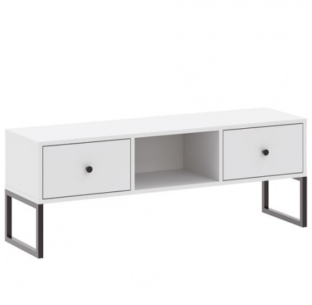 televizní stolek LINEA RTV 2S, Bílá/Černá