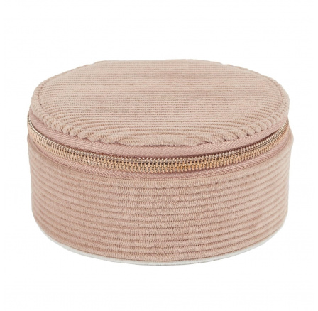 Růžová manšestrová krabička Velo