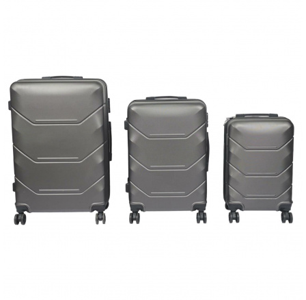 Sada tří kufrů Šedá