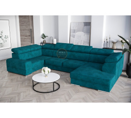 Rohová sedací souprava ROYAL MAX I 210x375x185 - levá, tyrkysová