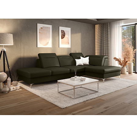 ROHOVÁ POHOVKA OSLO MINI 295x180 CM PŘÍRODNÍ KŮŽE - pravá ROHOVÁ POHOVKA OSLO MINI 295x180 CM PŘÍRODNÍ KŮŽE - pravá