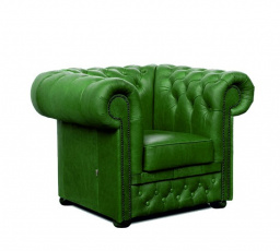 Křeslo Chesterfield Lord 1 kůže zelená