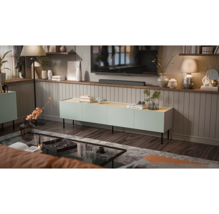 FELLINI skříňka RTV 200 olivová/olivová (1 ks.=2 str. )