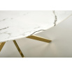 Jídelní stůl RAYMOND 2, Efekt bílého mramoru/Zlatá