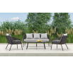 Zahradní set ROCCA ( pohovka+křeslo 2x+Konf. stůl), tmavě šedá/světle šedá