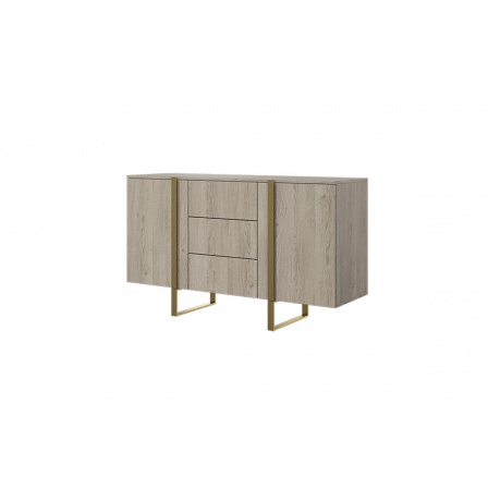 Komoda Verica, dub biskvit / zlaté nohy Komoda Verica, dub biskvit / zlaté nohy