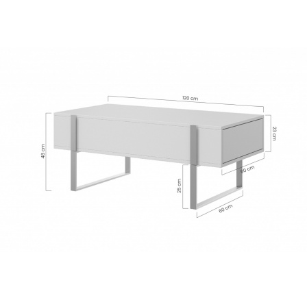 Konferenční stolek Verica - biskvitový dub / zlaté nohy Konferenční stolek Verica - biskvitový dub / zlaté nohy