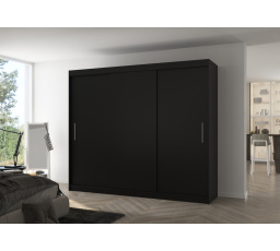 Šatní skříň s posuvnými dveřmi ANTOS 250 Černá+Černá