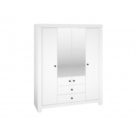 Šatní skříň LAHTI 02, Bílá/Bílý mat