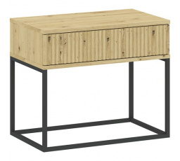 Noční stolek 1S 60 NR2, Dub Artisan/Černá