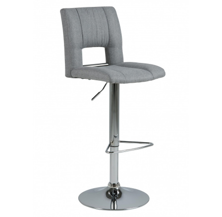 Barová židle Sylvia šedá/kartáčovaný kov