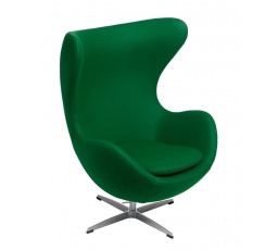 Křeslo Vejce kašmír tmavě zelené 45 Premium