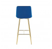 Barová židle H2-FX, modrá / zlatá