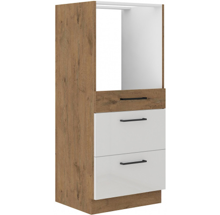 Kuchyňská skříň VEGAS - 60 DPS-145 3S, Dub Lancelot / Bílý lesk Kuchyňská skříň VEGAS - 60 DPS-145 3S, Dub Lancelot / Bílý lesk