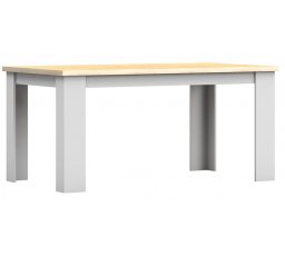 Jídelní stůl AGAWA 15, Bílá/Dub Hikora