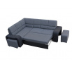 Rohová sedací souprava Wiki L tm.šedá/černá
