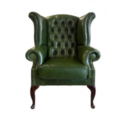 Křeslo Chesterfield Queen kůže zelená