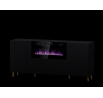 Komoda s vestaveným krbem PAFOS RTV 180, Černý mat