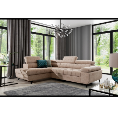 rozkládací rohová sedací souprava do obývacího pokoje Dragonis Crown 2 Beige Strana levá rozkládací rohová sedací souprava do obývacího pokoje Dragonis Crown 2 Beige Strana levá