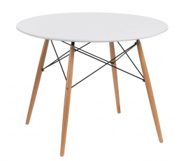 Stůl DTW 100 cm, bílá deska