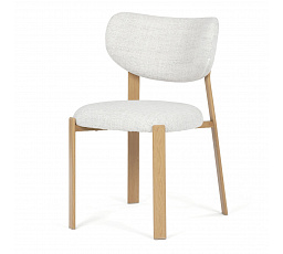 Jídelní židle, bílá, látka, HC-L3125 OAK