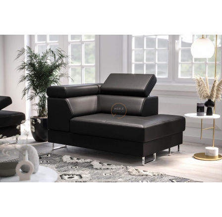 Křeslo lenoška GALAXY - Pravá strana, černá eko kůže