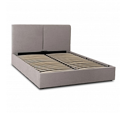 Postel 160x200 MARSYLIA s Úložným Prostorem Šedá Tkanina