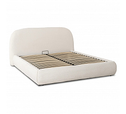 Postel 160x200 ROSSO s Úložným Prostorem Krémové Boucle