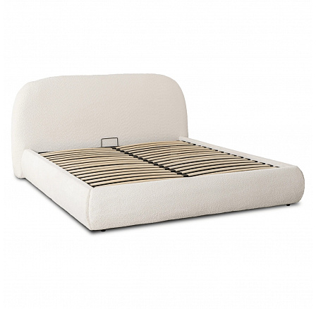 Postel 160x200 ROSSO s Úložným Prostorem Krémové Boucle