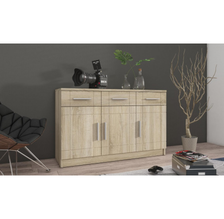 Komoda Parker 3D3S, dub sonoma