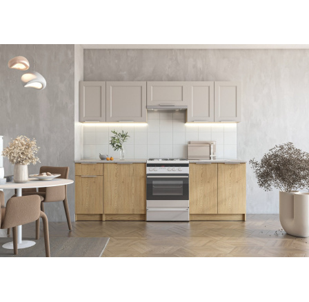 Kuchyňská sestava WENDY 240, dub cremona / kašmír
