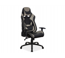 SUPRA - kancelářská židle s regulovatelnými područemi ECO kůže černá/šedá (OBRSUPRACSZ) (S) (K150-Z)