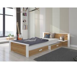 Postel s matrací ALDEX SHELF 180x80 Bílá+Artisan