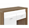 Vitrína DALLAS 0601, přírodní ořech / bílý lesk
