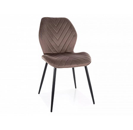 Jídelní židle MIKE VELVET, Cappuccino Bluvel 38/Černá