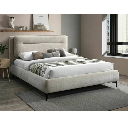 Postel NIKOZJA RAVEN 160x200 cm, Tmavě béžová 28