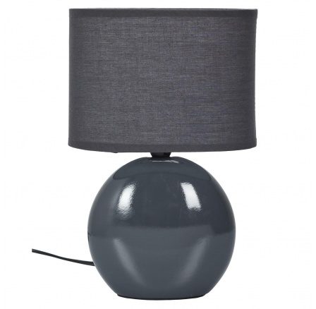 Keramická oválná lampa grafitová