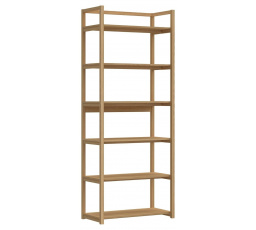 Regál Ludza 6 polic přírodní dub