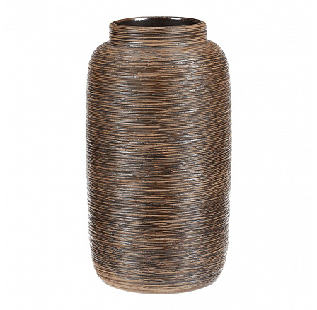 Váza keramická - zaoblená, 30 cm, hnědá Váza keramická - zaoblená, 30 cm, hnědá
