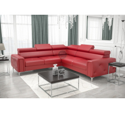 Rohová sedací souprava ORION I s funkcí spaní 255×255 cm přírodní kůže - přírodní kůže - volitelná barva, levá