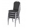 Křeslo banketní SOL černo stříbrné