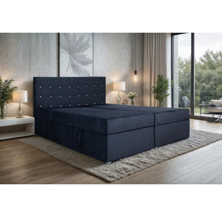 Postel Hortenzie 180x200, černá