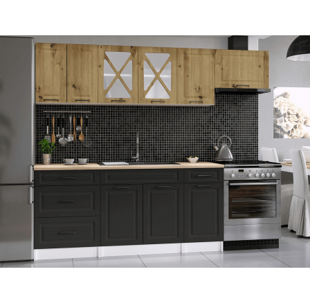 Kuchyňská linka Magda 240/180 artisan/grafit MAT Kuchyňská linka Magda 240/180 artisan/grafit MAT