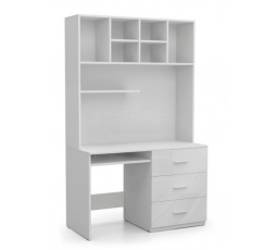 Psací stůl PARADISE 3, Bílá/Bílá