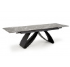 Jídelní stůl HILARIO, efekt černého mramoru/Černá