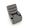 Polohovatelné křeslo PERUS, Šedá ekokůže
