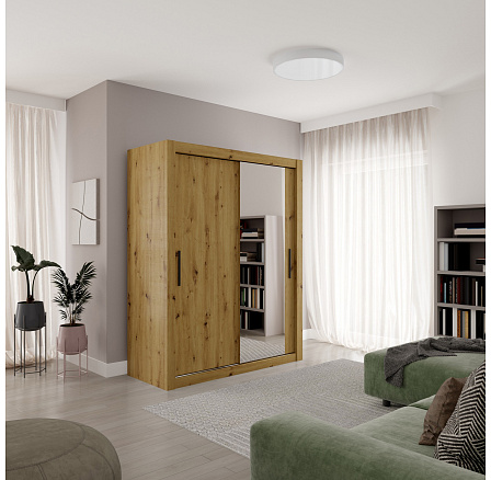 Posuvná skříň MODI-M 160 Artisan+Černá Posuvná skříň MODI-M 160 Artisan+Černá