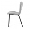 Jídelní židle, stříbrná, látka, CT-S8010 SIL2